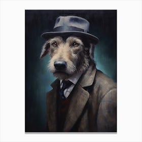 Gangster Dog Irish Wolfhound 2 Canvas Print