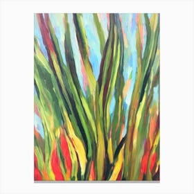 Burro’S Tail Impressionist Painting Plant Canvas Print