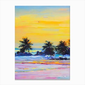 Ngwe Saung Beach, Myanmar Bright Abstract Canvas Print