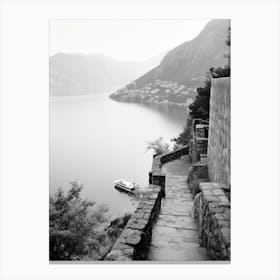 Kotor, Montenegro, Black And White Old Photo 4 Canvas Print