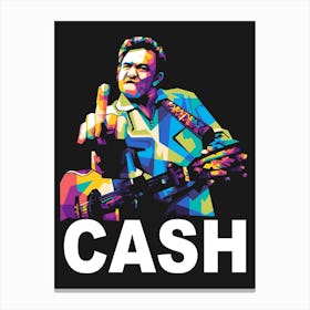 Johny Cash Wpap Canvas Print