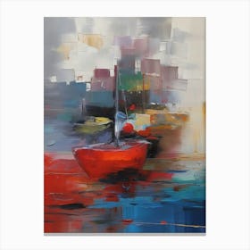 Red Boat Canvas Print