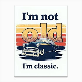 Retro Classic Car Poster 3 Canvas Print