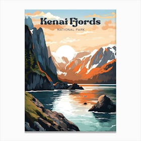 Kenai Fjords National Park Alaska Nature Travel Art Canvas Print