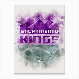 Sacramento Kings Paint Canvas Print