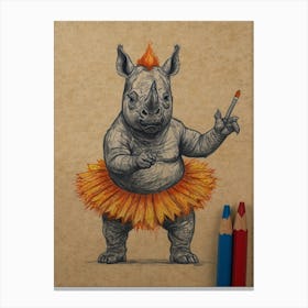 Rhino Dancer Canvas Print