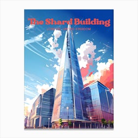 The Shard London London Bridge Tower Modern Travel Art Canvas Print