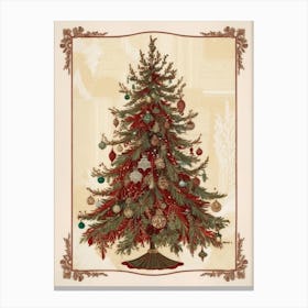 Christmas Tree Style William Morris 4 Canvas Print