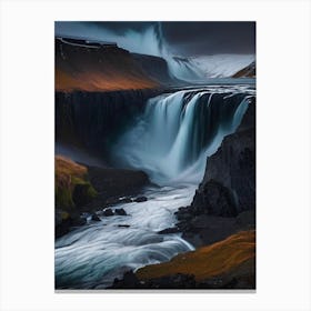 Thorufoss, Iceland Nat Viga Style (2) Canvas Print