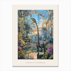 Dinosaur In The Glass Greenhouse 1 Poster Canvas Print
