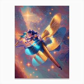 Dragonfly In The Sky Canvas Print