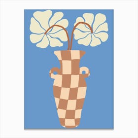 Checkered Vase 2 Canvas Print