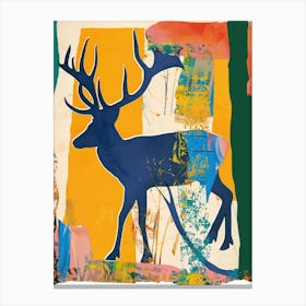 Deer 2 Cut Out Collage Canvas Print