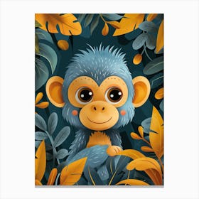 Monkey In The Jungle Canvas Print