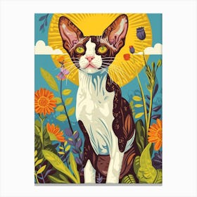 Cornish Rex Storybook Illustration 4 Canvas Print