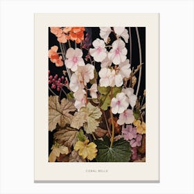 Flower Illustration Coral Bells 3 Poster Canvas Print