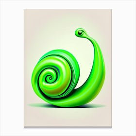 Full Body Snail Green 2 Pop Art Canvas Print
