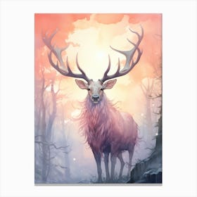 Deer In The Woods 1 Canvas Print