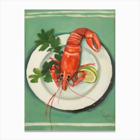 Lobster 3 Italian Still Life Painting Canvas Print