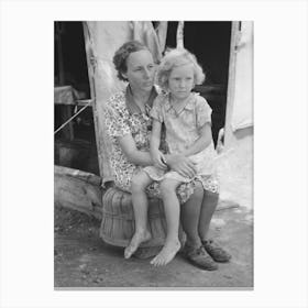 Mother And Child Of Agricultural Day Laborers Family Encamped Near Spiro, Sequoyah County, Oklahoma By Russ Canvas Print