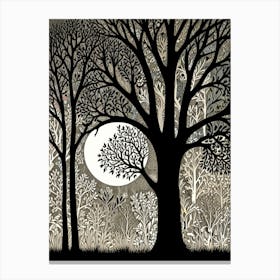 William Morris Moonlight In The Woods 22 Canvas Print