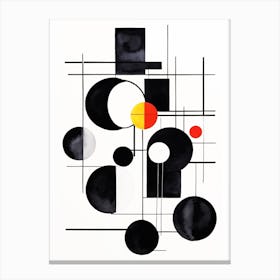 Abstract Black And White Painting Canvas Print