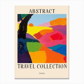 Abstract Travel Collection Poster Gambia 1 Canvas Print