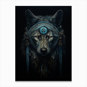 Wolf Native American 1 Canvas Print