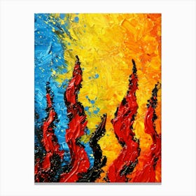 Abstract Flames 5 Canvas Print