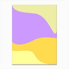 Soft Color Abstract Waves 1 Canvas Print