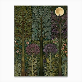 William Morris Moonlight In The Woods 47 Canvas Print