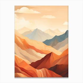 Abstract Mountain Landscape 3 Canvas Print