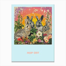 Hop Off Bunnies Poster 1 Canvas Print