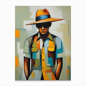 Man In Hat Canvas Print