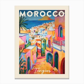 Tangier Morocco 1 Fauvist Painting Travel Poster Canvas Print