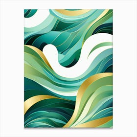 Abstract Background With Waves Canvas Print