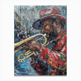 Trumpeter In New Orleans Canvas Print