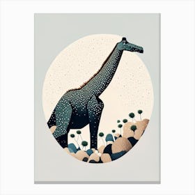 Brachiosaurus Terrazzo Style Dinosaur Canvas Print