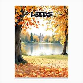 Leeds Travel Retro Vintage V 05 Canvas Print