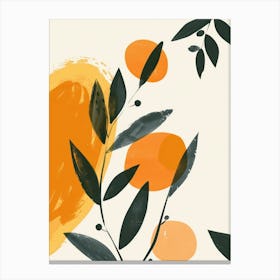 Oranges Close Up Illustration 2 Canvas Print