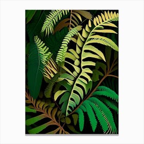 Wood Fern Vibrant Canvas Print