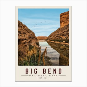 Big Bend Minimalist Travel Poster Canvas Print