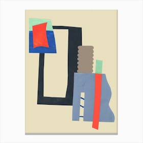 Mallorca abstract collaga Canvas Print