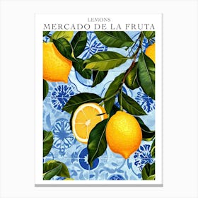Mercado De La Fruta Lemons Illustration 3 Poster Canvas Print