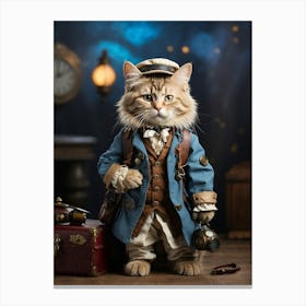 Steampunk Cat 7 Canvas Print