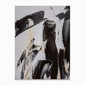 Abstract Black And White Painting Canvas Print