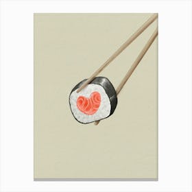 Heart Sushi Art Print Canvas Print