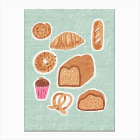 Breads And Pastries Canvas Print