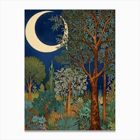 William Morris Moon In The Forest 7 Canvas Print