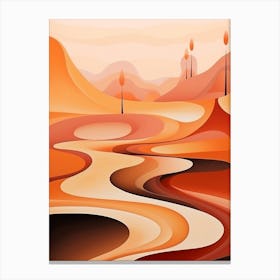 Desert Abstract Minimalist 7 Canvas Print